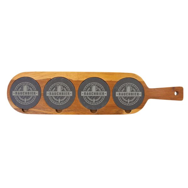 Acacia Wood/Slate Flight Serving Board Thumbnail