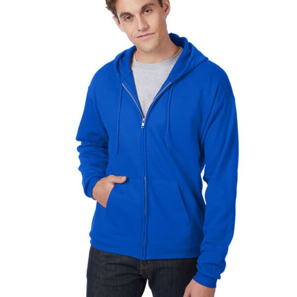 Adult 7.8 oz. EcoSmart® 50/50 Full-Zip Hooded Sweatshirt Thumbnail